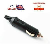 12V Male Car Cigarette Lighter Socket Plug Connector with Fuse & Red LED