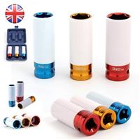 Alloy Wheel Nut Socket Thin Wall Deep Impact Socket Set 1/2"drive 17mm 19mm 21mm