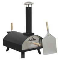 Dellonda Portable Wood-Fired 14" Pizza Oven and Smoking Oven Stainless Steel