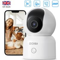 ZOSI 1080P HD WiFi Security Camera PTZ Baby Monitor Two-Way Audio Auto Tracking
