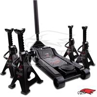 3 TON CAR JACK & 4 ADJUSTABLE HEAVY DUTY STEEL AXLE STANDS VEHICLE LIFT TOOL KIT
