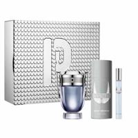 Paco Rabanne Invictus Eau De Toilette 100ml Spray + 150ml Deo + 10ml Set New