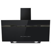 electriQ 90cm Super Silent Angled Cooker Hood - Black eiQAN90BSSHEv2