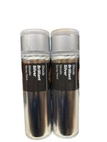 SKODA BRILLIANT SILVER METALLIC SPRAY PAINT 300ML HALFORDS CANS X2