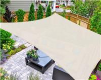 AsterOutdoor Sun Shade Sail Rectangle 10' x 13' UV Block Canopy Outdoor Cream