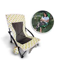 BLISS HAMMOCKS FOLDING BEACH CHAIR, DELUXE - PINEAPPLE