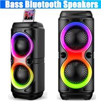 Outdoor Portable Deep Bass Bluetooth Speakers RGB Lights Wireless TWS Subwoofer