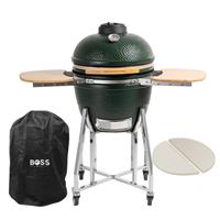 Boss Grill The Egg - 18 Inch Ceramic Kamado Style Charcoal Egg BBQ Gril EIQGREGG