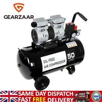 Silent Air Compressor Low Noise 50 Litre 900W 8 Bar Oil Free DIRTY PRO TOOLS New