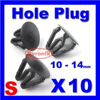 HOLE PLUGS PLASTIC BLANKING GROMMET TRIM SNAP IN CLIPS KIT CAR BOAT BIKE BLACK S