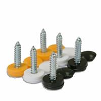 6 Vehicle Number Plate Registration Fitting Caps and Self Tapping Screws