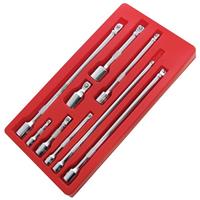9PC WOBBLE EXTENSION BAR 3/8" 1/4" 1/2" DRIVE SOCKET RATCHET SET I4257