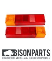 REAR BACK LIGHT LENS (PAIR) FITS FORD TRANSIT TIPPER LUTON PICKUP 4936 (428)