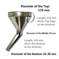 Metal Funnel with Metal Strainer for Oil Petrol Diesel Water Fuel Car Van Garage