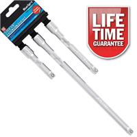 SOCKET EXTENSION BAR Set 10" 5" 3" long. 3/8" square Drive Socket Extension Bars