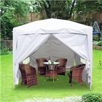 2x2m Garden Pop Up Gazebo Party Marquee Outdoor Tent with 4 Leg Weights White