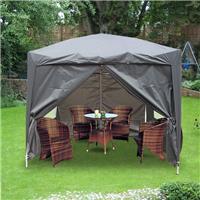 2x2m Pop Up Gazebo Outdoor Marquee Party Tent with 4 Leg Weights Bags Grey