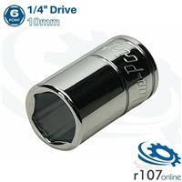 Blue Point 10mm Socket, 1/4" Drive BLPSM1410 - As sold by Snap On