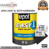 U-POL Easy 1 Body Filler 3L Deep Fill Polyester + Hardener and Spreader