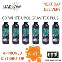 6 x U-POL Gravitex Plus Stone Chip Protector - White - Bundle Deal