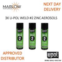 3 x U-POL Weld Through Zinc Primer Aerosols 450ml - Rust Protection