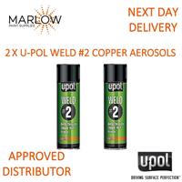 2 x U-POL Weld #2 Copper Primer Aerosol 450ml - Rust Protection Spray