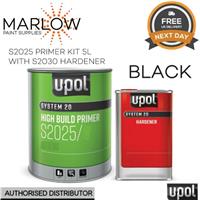 U-POL S2025 High Build 2K Primer and S2030 Hardener 5L Kit - Black
