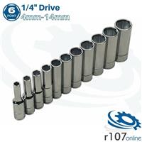 Blue Point 1/4" Deep Socket Set 4mm-14mm - As sold by Snap On