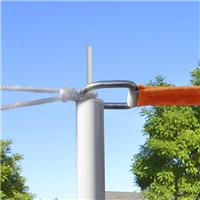 2.5m Sun Sail Shade Pole Canopy Fixing Accessory with Rope 25mm Diameter White