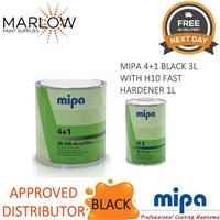 MIPA 4+1 ACRY FILLER HIGH BUILD 2K BLACK PRIMER WITH H10 FAST ACT 1LTR - 4L KIT
