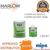 MIPA 4+1 ACRY FILLER HIGH BUILD 2K WHITE PRIMER WITH H10 FAST - 1.25L KIT