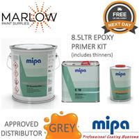 MIPA EP-Grundierfiller EPOXY PRIMER 2k 5L +E10 HARDENER & THINNER 8.5L KIT GREY