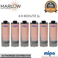 6 X MIPA SCHUTZ UNDER SEAL UNDERBODY RUST PROTECTION PROTECTOR BLACK 1L