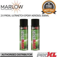 2 X PROXL ULTRAETCH 1K EPOXY ETCH PRIMER - AEROSOL 500ML - ALUMINIUM ZINC