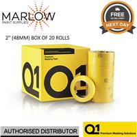 Q1 PREMIUM AUTOMOTIVE MASKING TAPE 110c - Box of 2" Inch 48mm x 50m 20 Rolls