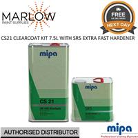 MIPA CS21 2K HS ACRYLIC CLEAR COAT/ LACQUER 5L + SR5 EXTRA FAST HARDENER 2.5L