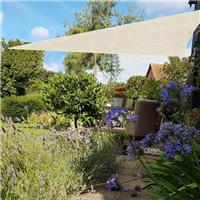3.6M Triangle Sun Shade Sail Outdoor Garden Patio Awning UV Block HDPE Cream