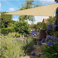 5m Sun Shade Sail Garden Canopy Awning Sunscreen 90% UV Block HDPE Triangle Sand