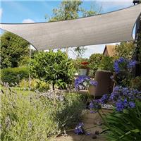 5M Sun Shade Sail Outdoor Garden Patio Awning Cover UV Block Square HDPE Grey