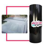 Sunstrip Universal Car Windscreen Sun strip 1400mm x 200mm 8" Gloss Black