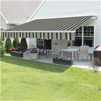 Retractable Manual Awning Garden Canopy Sun Shade Shelter 4x3m Multi-stripe