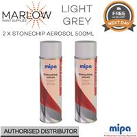 2 X MIPA STONECHIP LIGHT GREY AEROSOL 500ML Expired 10/24