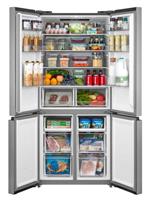 Cookology American 4-Door Fridge Freezer 515L Frost Free Large - Inox QUAT515IX