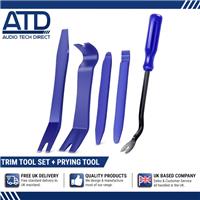 Trim Removal Kit With Metal Pry Removal Tool Dash Radio Stereo Blue Plastic