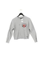 Superdry Women's Jumper UK 8 Grey Cotton with Polyamide Pullover