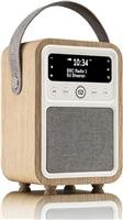 VQ Monty DAB Radio Bluetooth FM Digital DAB+ Alarm Rechargeable Wood Oak