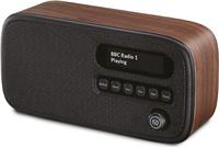 VQ Dexter Portable DAB Radio Digital FM Mains Powered & Battery Walnut
