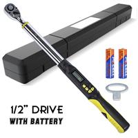 1/2" Digital Torque Wrench 10-200 Nm ISO Calibrated + Case + 2pcs AA Batteries