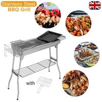 Luxury Package Charcoal BBQ Grill Camping Cooking Outdoor Portable Stainless Ste