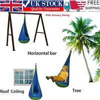 Kids Sensory Swing Indoor Oudoor Children Hammock Pod Swing + Inflatable Pillow